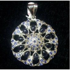 Sterling silver pendant 925 with Real Blue Sapphire Pendant